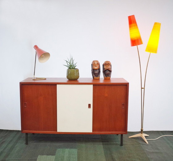 Image 1 of Teck danois Vintage Sideboard Commode portes coulissantes tiroirs