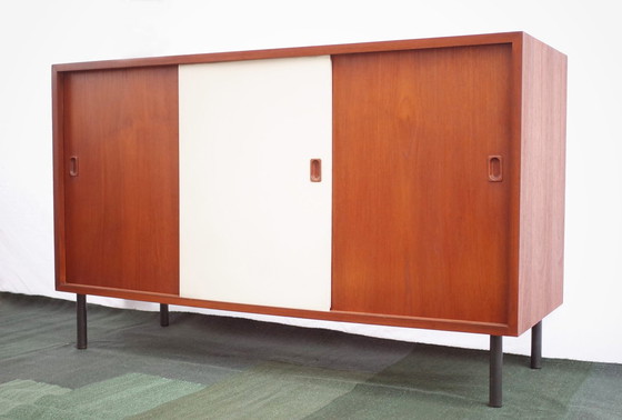 Image 1 of Teck danois Vintage Sideboard Commode portes coulissantes tiroirs