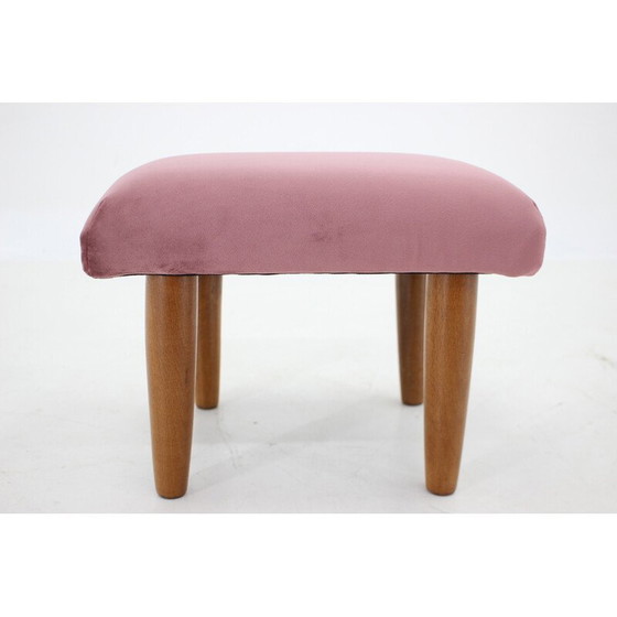 Image 1 of Tabouret danois vintage en teck avec rembourrage, 1960s