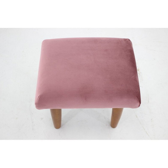 Image 1 of Tabouret danois vintage en teck avec rembourrage, 1960s