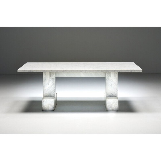 Image 1 of Table vintage en marbre de Carrare, Italie 1970