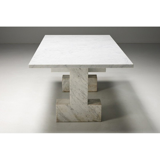 Image 1 of Table vintage en marbre de Carrare, Italie 1970
