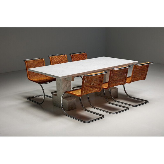 Image 1 of Table vintage en marbre de Carrare, Italie 1970