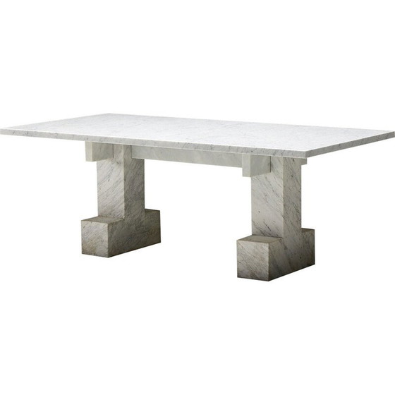 Image 1 of Table vintage en marbre de Carrare, Italie 1970
