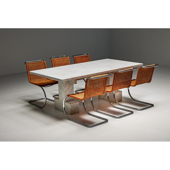 Image 1 of Table vintage en marbre de Carrare, Italie 1970