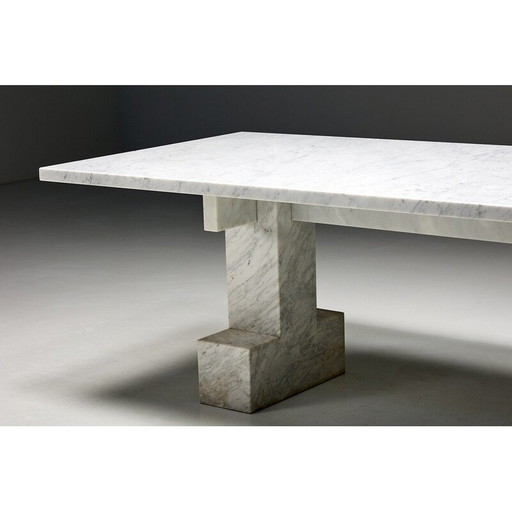 Table vintage en marbre de Carrare, Italie 1970