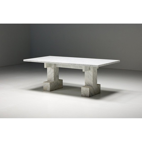 Image 1 of Table vintage en marbre de Carrare, Italie 1970