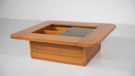 Image 1 of Table basse en bois et verre, Mid Century, 1970S