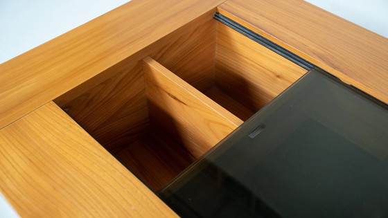 Image 1 of Table basse en bois et verre, Mid Century, 1970S