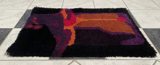 Tapis mural avec décor d'ours 1970S