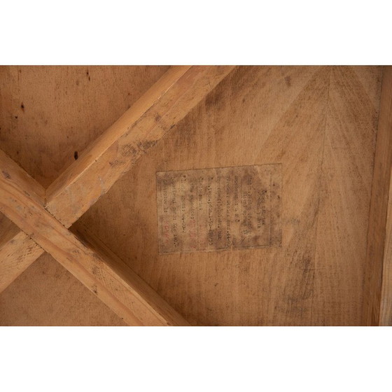 Image 1 of Table d'appoint vintage en bois de hêtre, Tchécoslovaquie années 1960