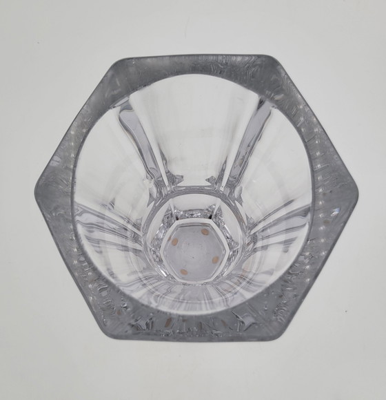 Image 1 of Vase Hexagonal En Verre