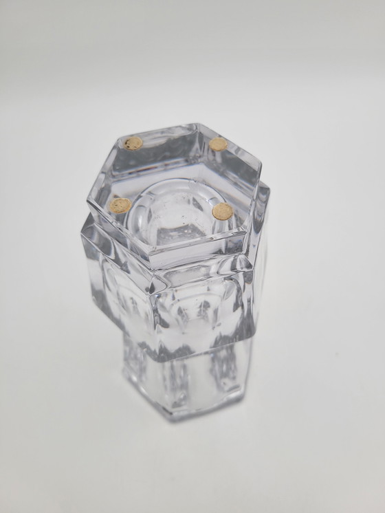 Image 1 of Vase Hexagonal En Verre