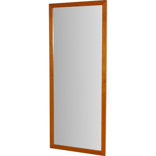 Miroir vintage en teck de Nygeverken, Suède 1960