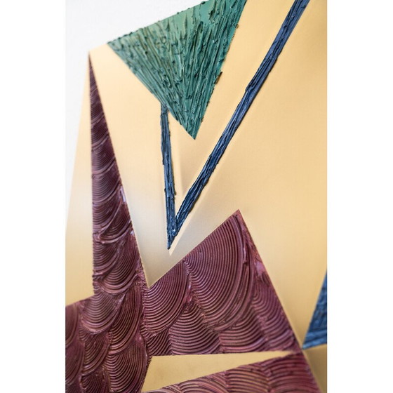 Image 1 of Ensemble de 5 peintures abstraites vintage, Italie 2022