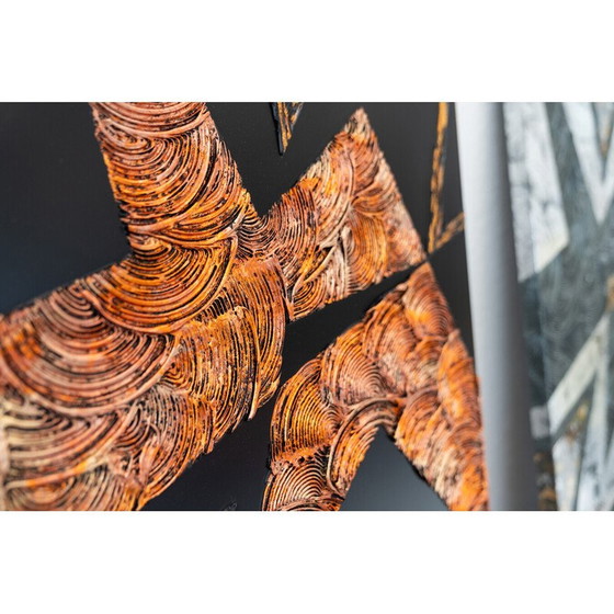 Image 1 of Ensemble de 5 peintures abstraites vintage, Italie 2022