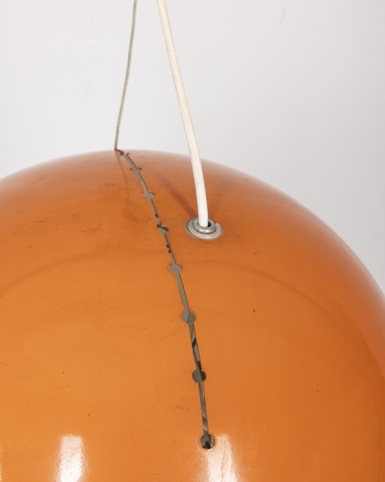 Image 1 of Lustre Vintage 70S en Métal Orange Design Italien