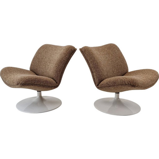 Fauteuil vintage modèle F506 en tissu de laine par Geoffrey Harcourt pour Artifort, 1970