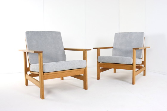 Image 1 of 2x Fredericia Stolefabrik Fauteuil Soren Holst Modèle 2551 Vintage Danois