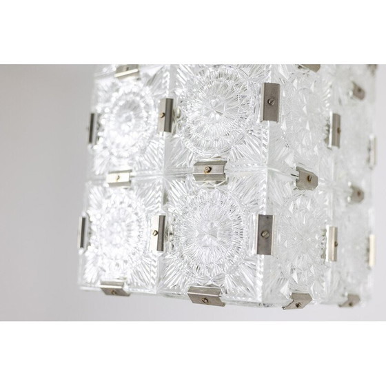Image 1 of Lampe suspendue vintage en verre par Kamenicky Senov, 1970