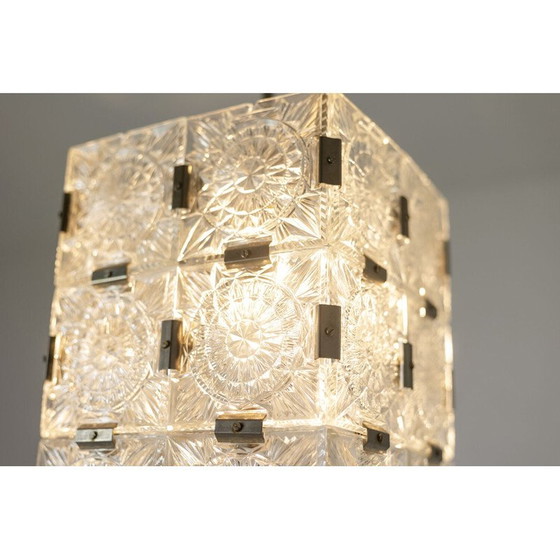 Image 1 of Lampe suspendue vintage en verre par Kamenicky Senov, 1970