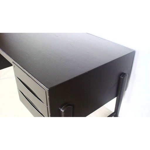 Bureau noir vintage autoportant par Arne Vodder, Danemark 1960