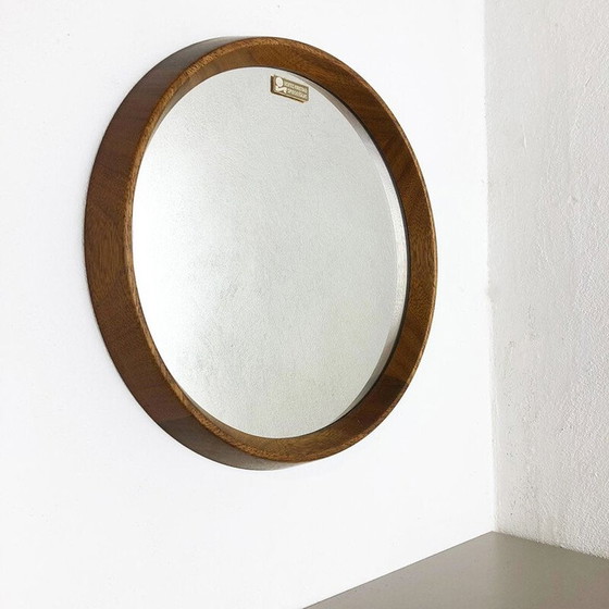 Image 1 of Miroir vintage en chêne et verre, Allemagne 1960