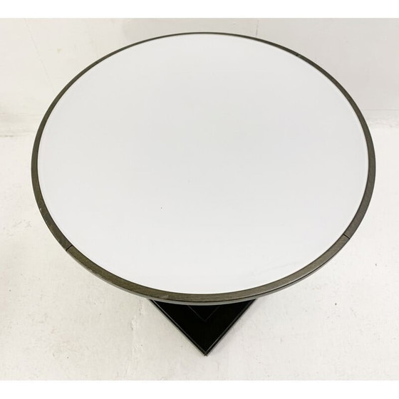 Image 1 of Guéridon vintage en bois par Giorgetti, Italie 1980