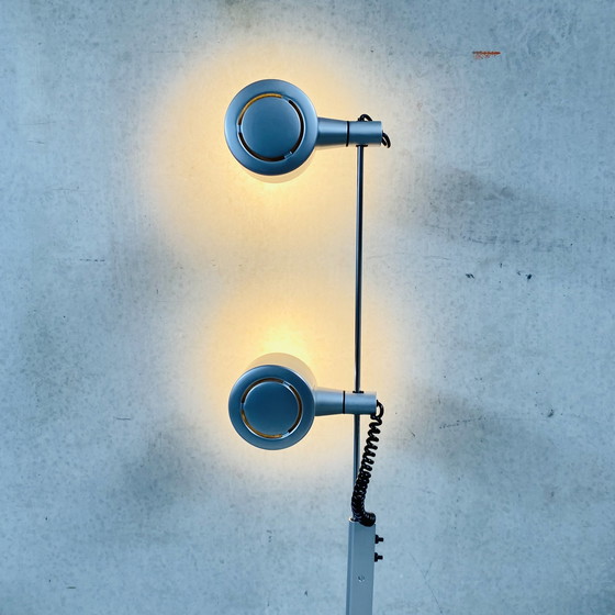 Image 1 of Qc Twin Spotlight Floor Lamp By Ronald Homes For Conelight Limited, United Kingdom 1970