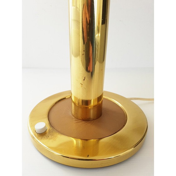 Image 1 of Lampe de table vintage avec base coulissante en laiton doré, 1970