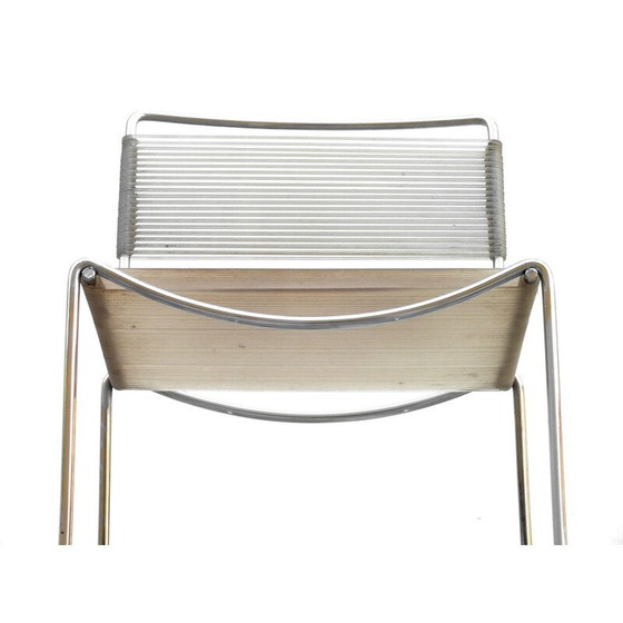 Image 1 of Tabouret vintage "Spaghetti" en acier chromé et plastique PVC par Giandomenico Belotti pour Alias, Italie 1970