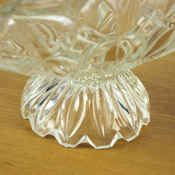 Image 1 of Bol à tulipes vintage en verre pressé de Hermanowa Hut pour E. Downey, 1957