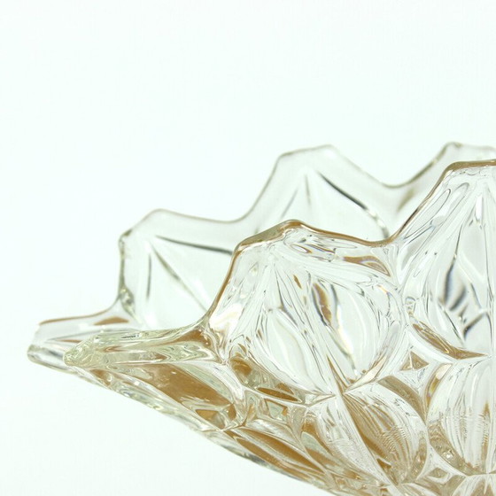 Image 1 of Bol à tulipes vintage en verre pressé de Hermanowa Hut pour E. Downey, 1957