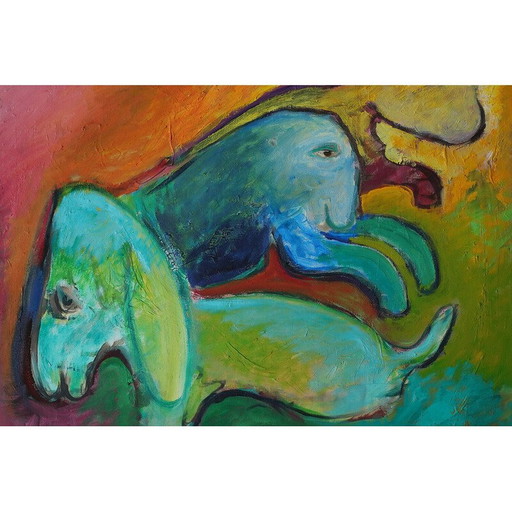 Peinture vintage de Lennart Lilja, 1950