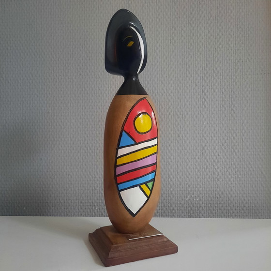 Image 1 of Figurine en bois peinte de Frank Coronado