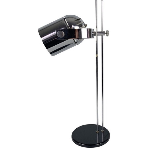 Lampe de table vintage chromée réglable par Stanislav Indra, Tchécoslovaquie 1970