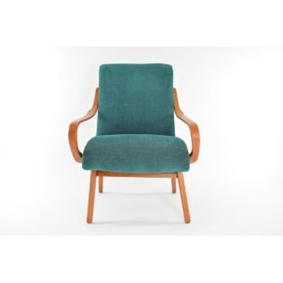 Image 1 of Fauteuil vintage ton vert, Tchécoslovaquie années 1960
