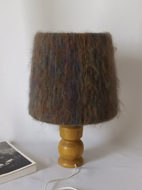 Image 1 of Lampe Artisanale Vintage Chapeau Laine