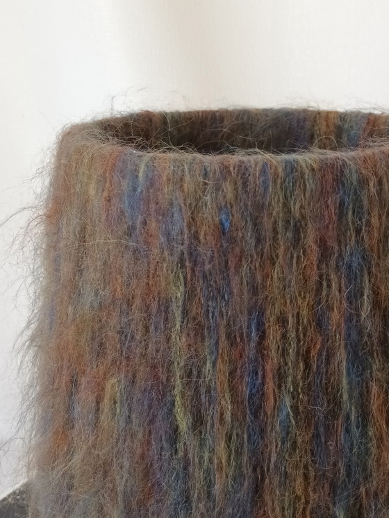 Image 1 of Lampe Artisanale Vintage Chapeau Laine