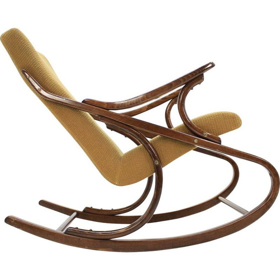 Image 1 of Fauteuil à bascule vintage, Tchécoslovaquie 1950