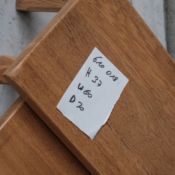 Image 1 of Tables gigognes en chêne blond du Mid Century, Belgique 1970