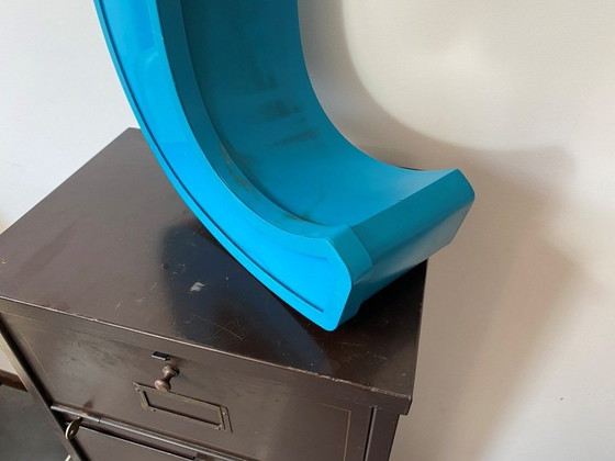 Image 1 of Lettre C D’Enseigne En Aluminium Alu Et Plexiglas Plexi Vintage 1970