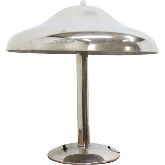 Image 1 of Lampe bauhaus vintage en chrome, Tchécoslovaquie 1930