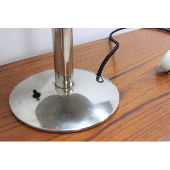 Image 1 of Lampe bauhaus vintage en chrome, Tchécoslovaquie 1930