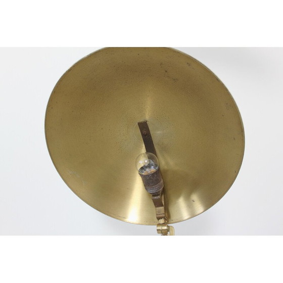 Image 1 of Lampe de bureau vintage Bauhaus en laiton par Egon Hillebrand