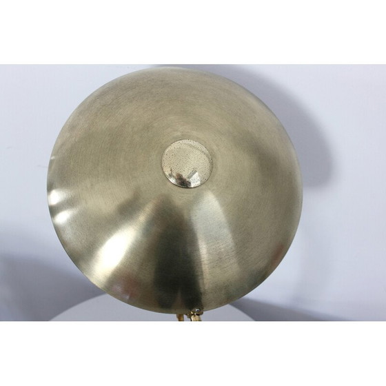 Image 1 of Lampe de bureau vintage Bauhaus en laiton par Egon Hillebrand