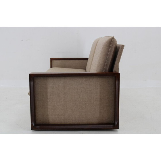 Image 1 of Canapé-lit vintage en hêtre et tissu par Miroslav Navrátil, Tchécoslovaquie 1960