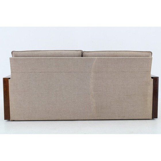 Image 1 of Canapé-lit vintage en hêtre et tissu par Miroslav Navrátil, Tchécoslovaquie 1960