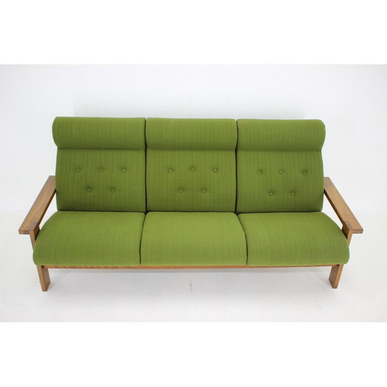 Image 1 of Canapé vintage 3 places en bois de hêtre, Tchécoslovaquie 1970