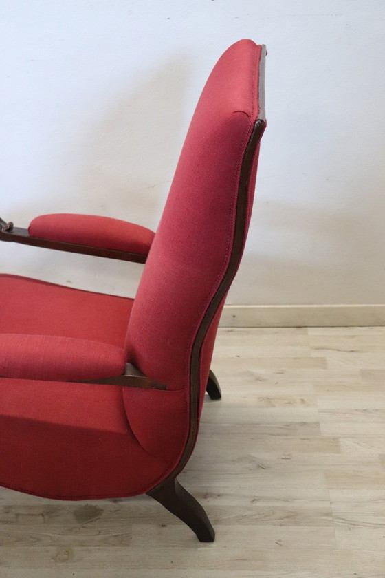 Image 1 of Fauteuil ancien en bois, 19ème siècle